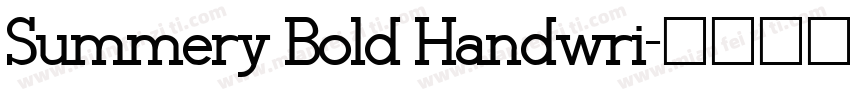 Summery Bold Handwri字体转换